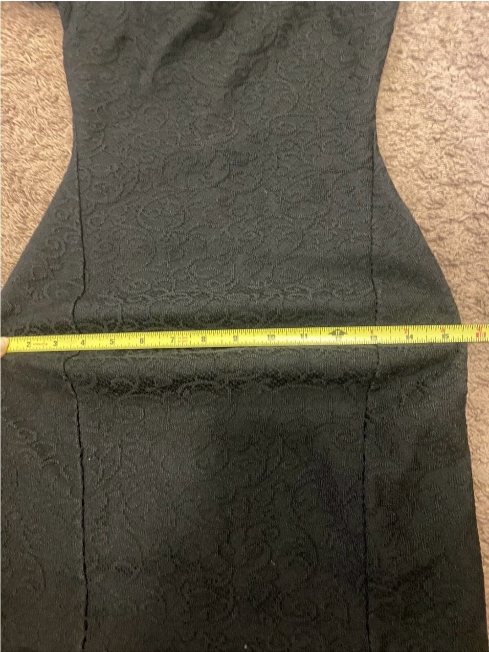 Aritzia Wilfred Mignonne Dress Black Jacquard Sheath Short Sleeve XXS $125 - Picture 11 of 11